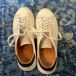 Beckett simonon - size 7 - nubuck leather - white/navy